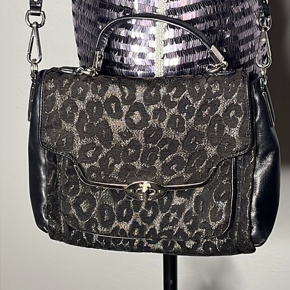 Coach Black Leopard Crossbody Purse - Picture 3 of 9